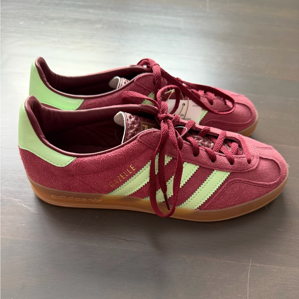 adidas Gazelle Indoor OG unisex Sneaker (Shadow Red Semi Green) 7